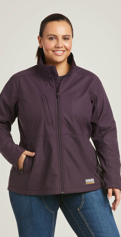 Rebar Stretch Canvas Softshell Jacket Front Plus